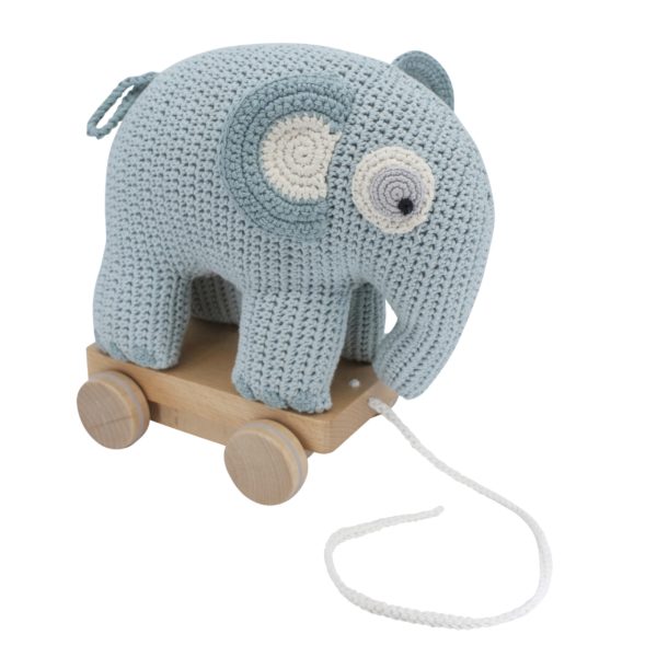 Sebra Nachziehtier Elefant Blau