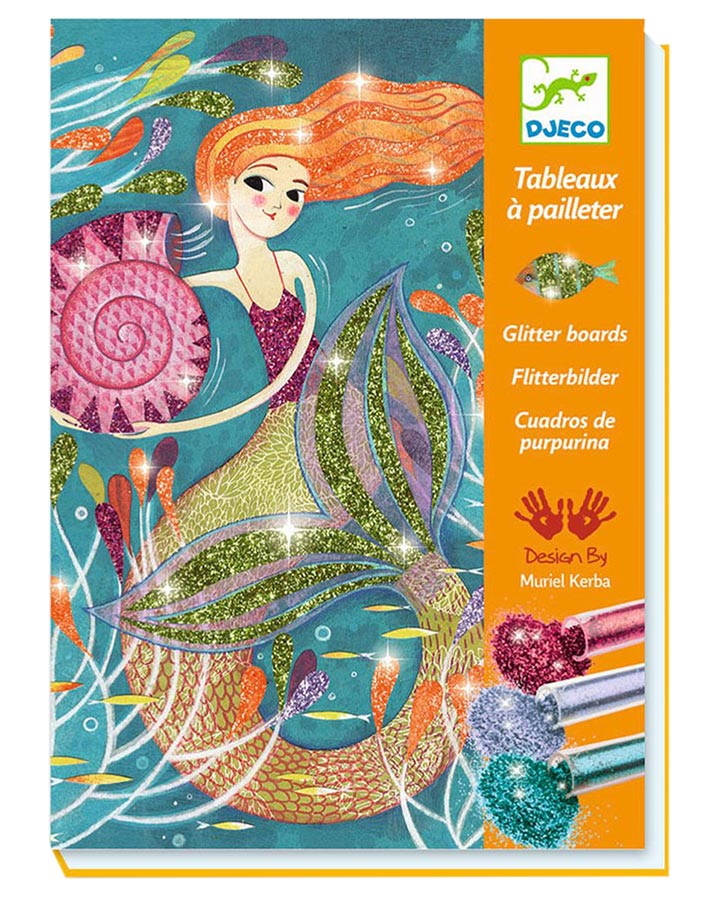 Djeco Glitzerkarten-Meerjungfrau