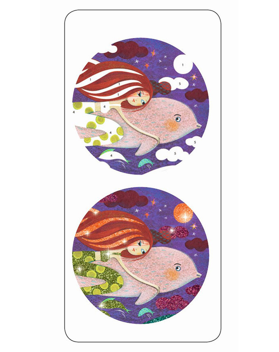 Djeco Glitzerkarten-Meerjungfrau – Bild 3