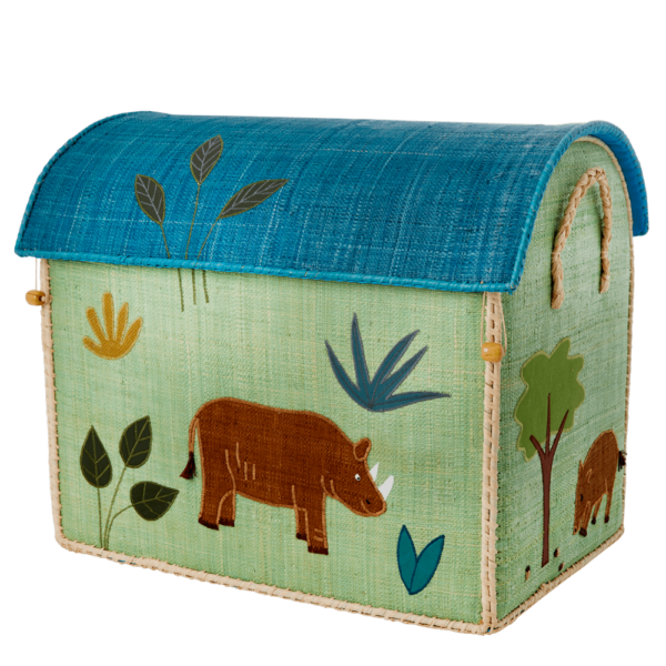 Spielzeugkorb Jungle Nashorn - groß