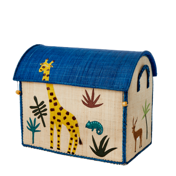 RICE Spielzeugkorb mittel "Jungle Giraffe"