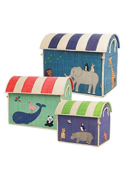 RICE Spielzeugkorb klein „Hippo“ | Lili & Milou - Kidstore Kinder & Babys
