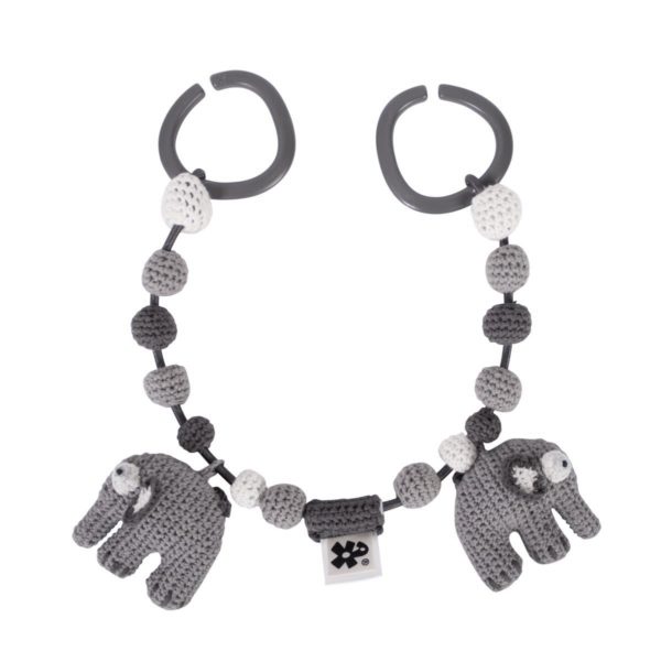 Sebra Kinderwagenkette Elefant Grau
