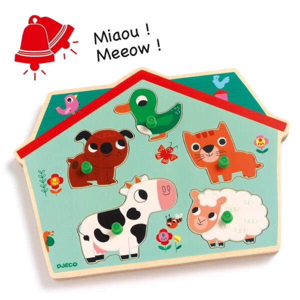 Djeco Holzpuzzle Ouaf Woof Sound