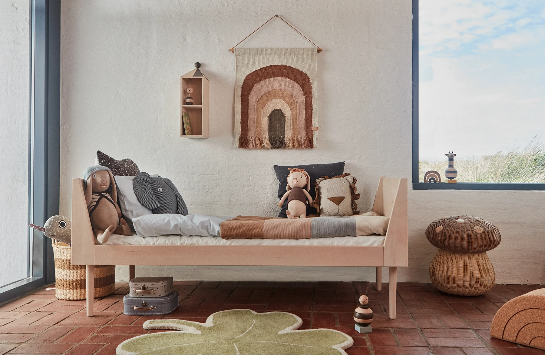 OYOY Kleine Wandteppiche Lavender/Choco/ Blau – Bild 3