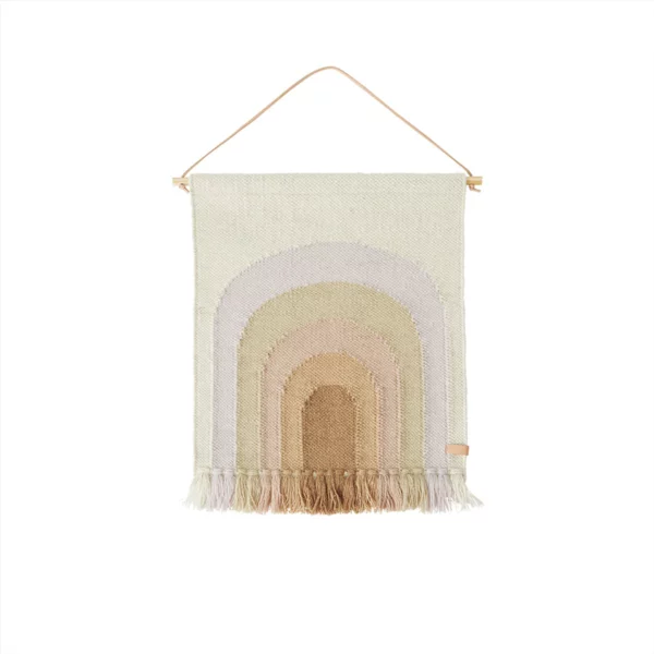 OYOY Kleine Wandteppiche Lavender/Choco/ Blau