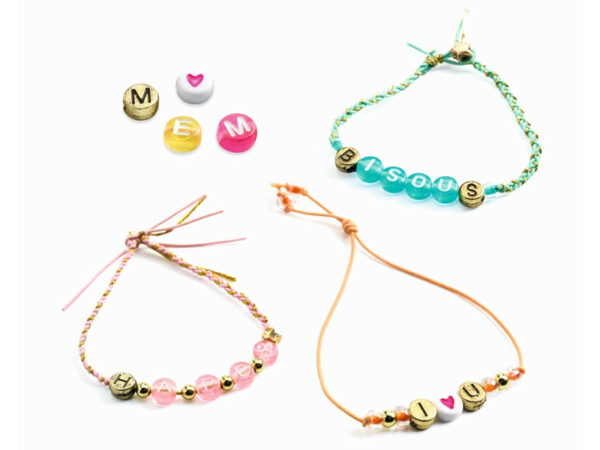 Djeco Schmuck Basteln Buchtabenperlen – Bild 2