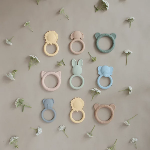 Mushie Teether Elephant blau – Bild 3