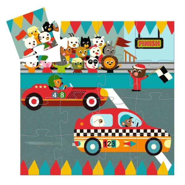 Djeco Puzzle Rennauto – Bild 2