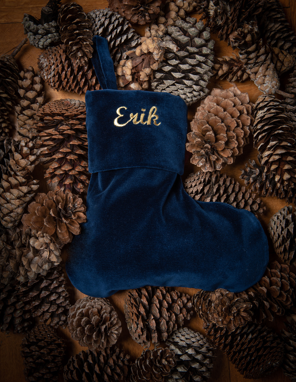 Paula & Ferdinand Nikolausstrumpf SAMT dunkelblau – Bild 2