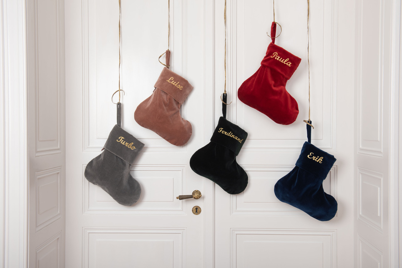 Paula & Ferdinand Nikolausstrumpf SAMT dunkelblau – Bild 3