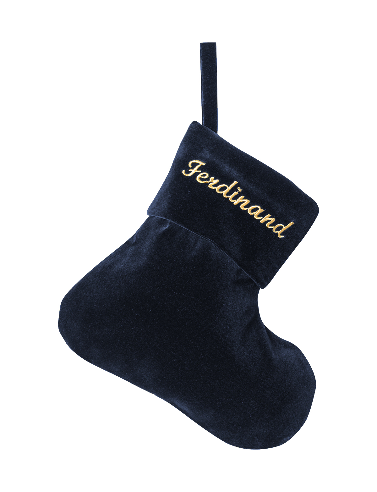 Paula & Ferdinand Nikolausstrumpf SAMT dunkelblau