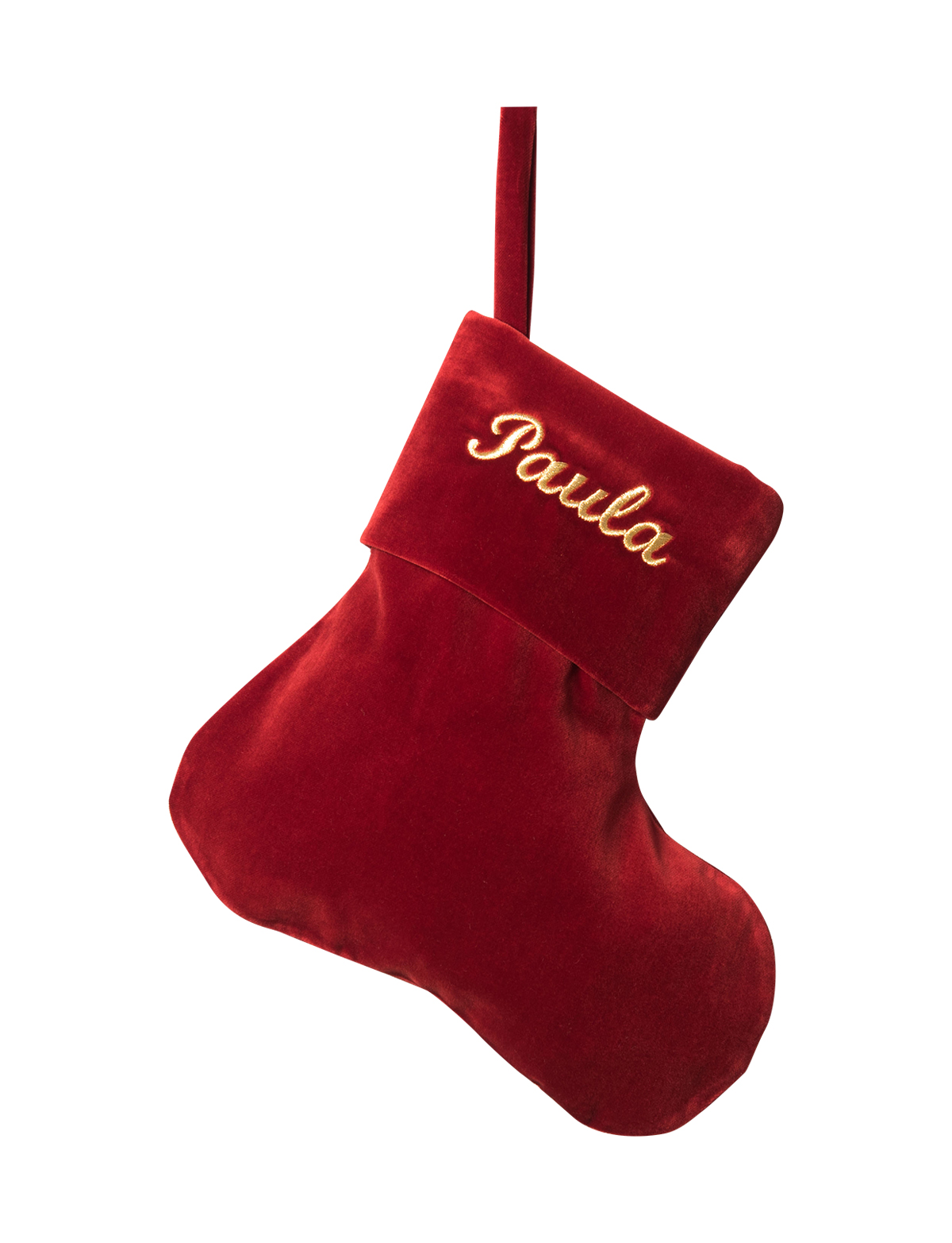 Paula & Ferdinand Nikolausstrumpf SAMT kupferrot