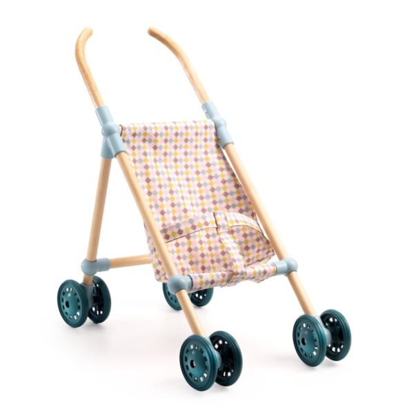Djeco Holz Puppenwagen Little Cubes - 44 cm