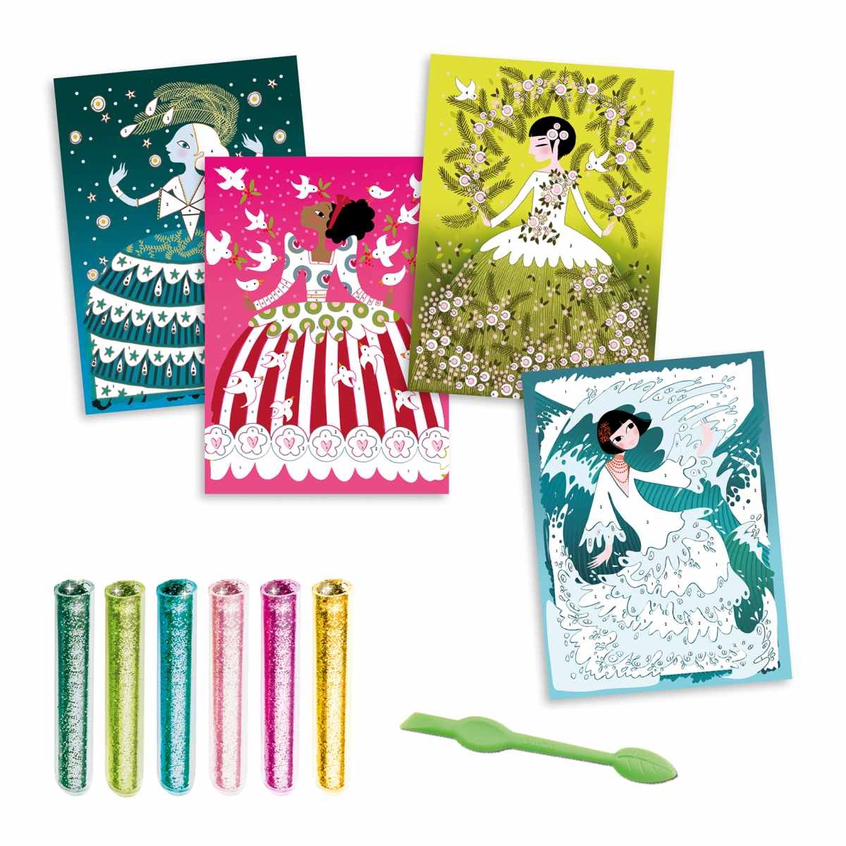 Djeco Glitzersand Kleider – Bild 2