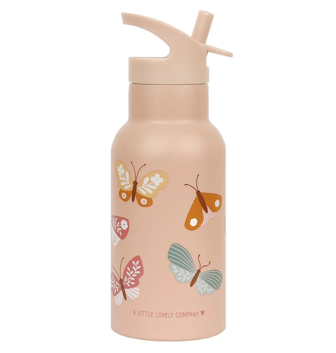 A Little Lovely Company Stainless Steel Drink Bottle Butterflies 350ml