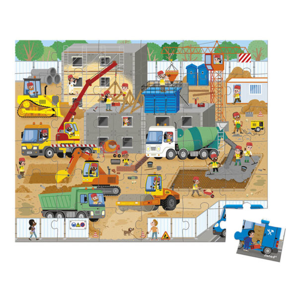 Janod Puzzle Baustelle – Bild 2