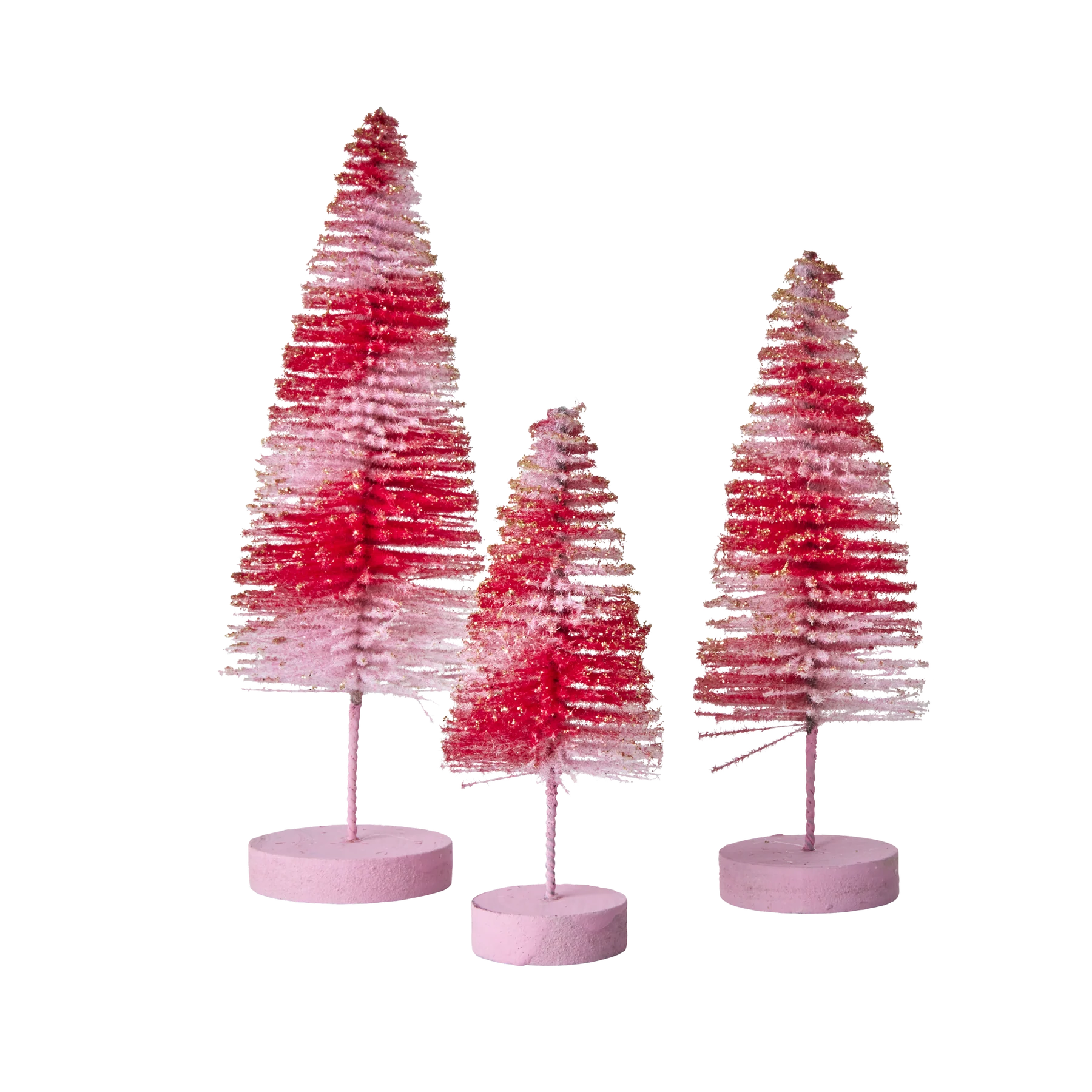 Rice - Weihnachtsbaum - Pink - 3er Set