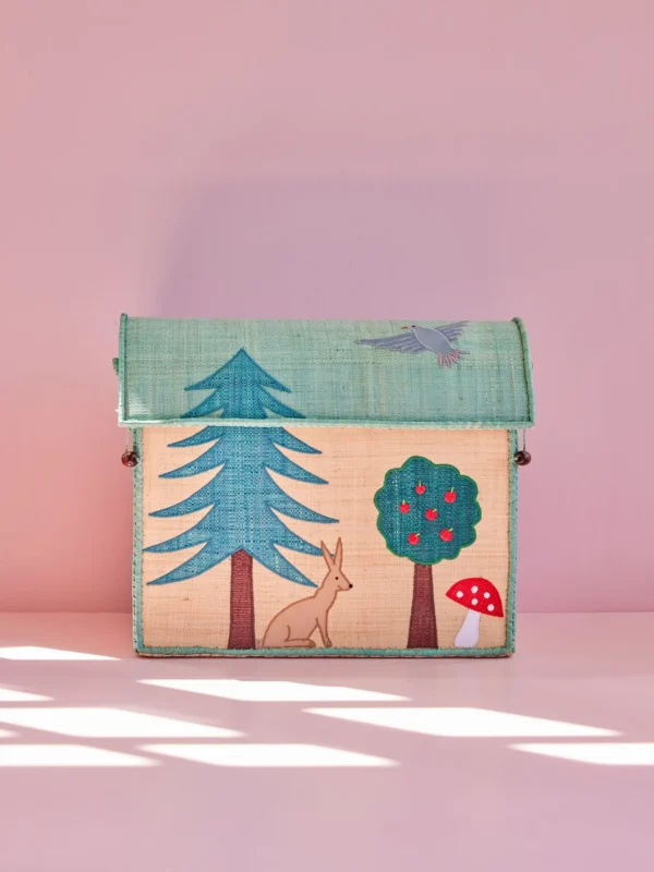 RICE Spielzeugkorb "Happy Forest" Hase