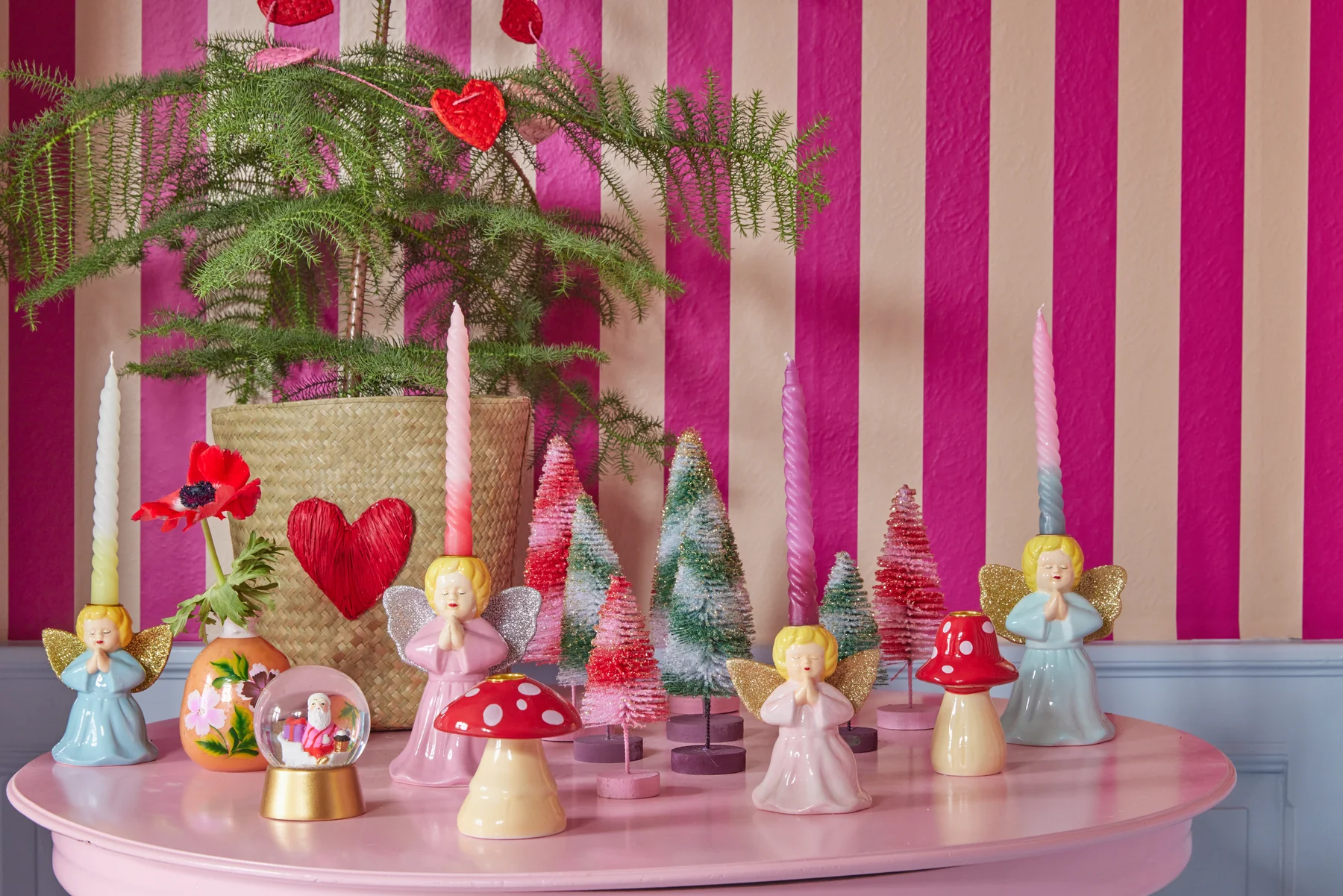 Rice - Weihnachtsbaum - Pink - 3er Set – Bild 2