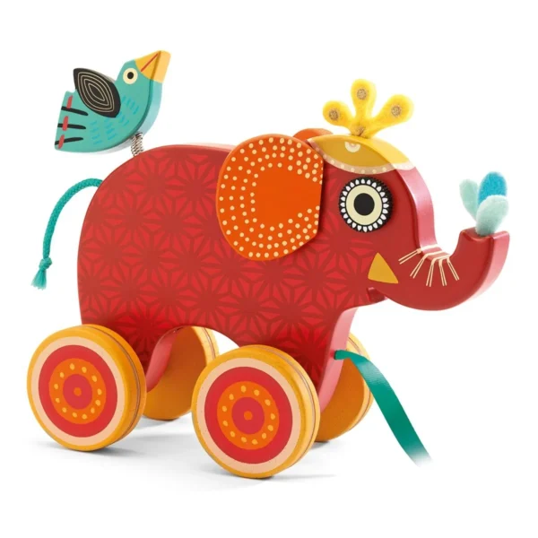 Djeco Nachziehtier Elefant Indy