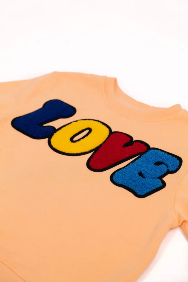 CHIO MI - Kids Swearter LOVE Bright Coral – Bild 2