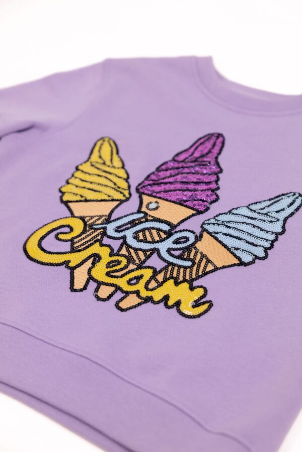 CHIO MI - Kids-Sweatshirt ICECREAM Lavender – Bild 2