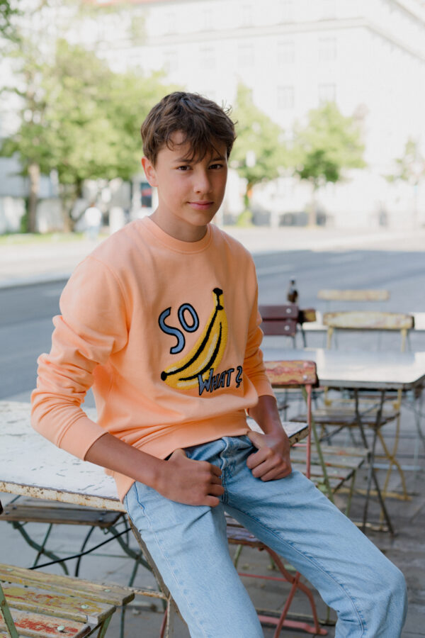 CHIO MI - Sweatshirt Adults Unisex BANANA Bright Coral – Bild 3