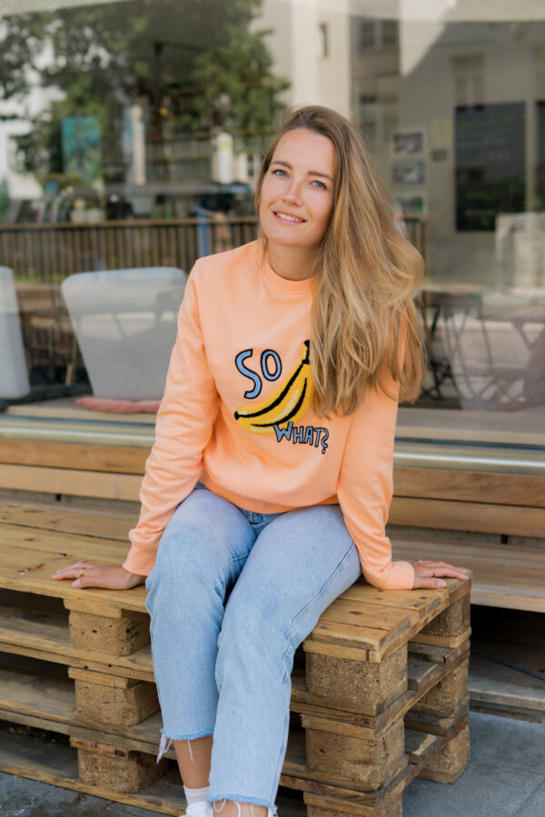 CHIO MI - Sweatshirt Adults Unisex BANANA Bright Coral – Bild 4