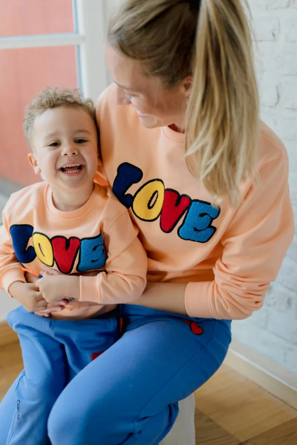 CHIO MI - Kids Swearter LOVE Bright Coral – Bild 4