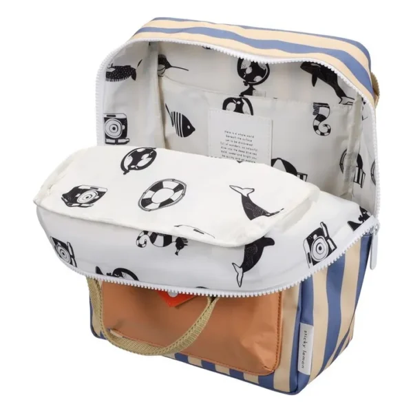 Sticky Lemon Rucksack Medium Envelope Gestreift Blau – Bild 3