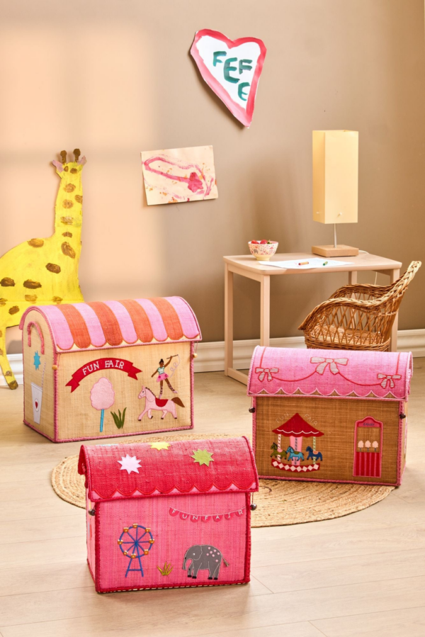 Rice Spielzeugkorb Fun Fair  Pink Klein – Bild 3
