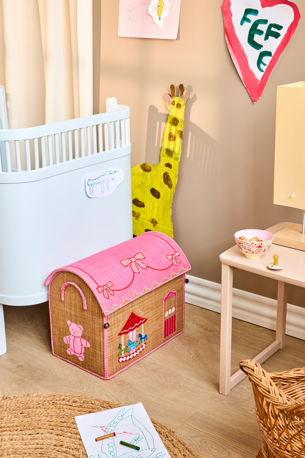 Rice Spielzeugkorb Fun Fair Pink Mittel – Bild 2