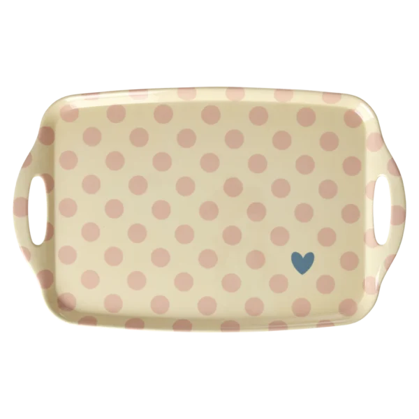 Rice Tablett Creme - Dots Print