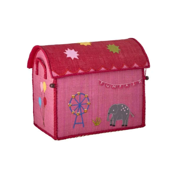 Rice Spielzeugkorb Fun Fair  Pink Klein
