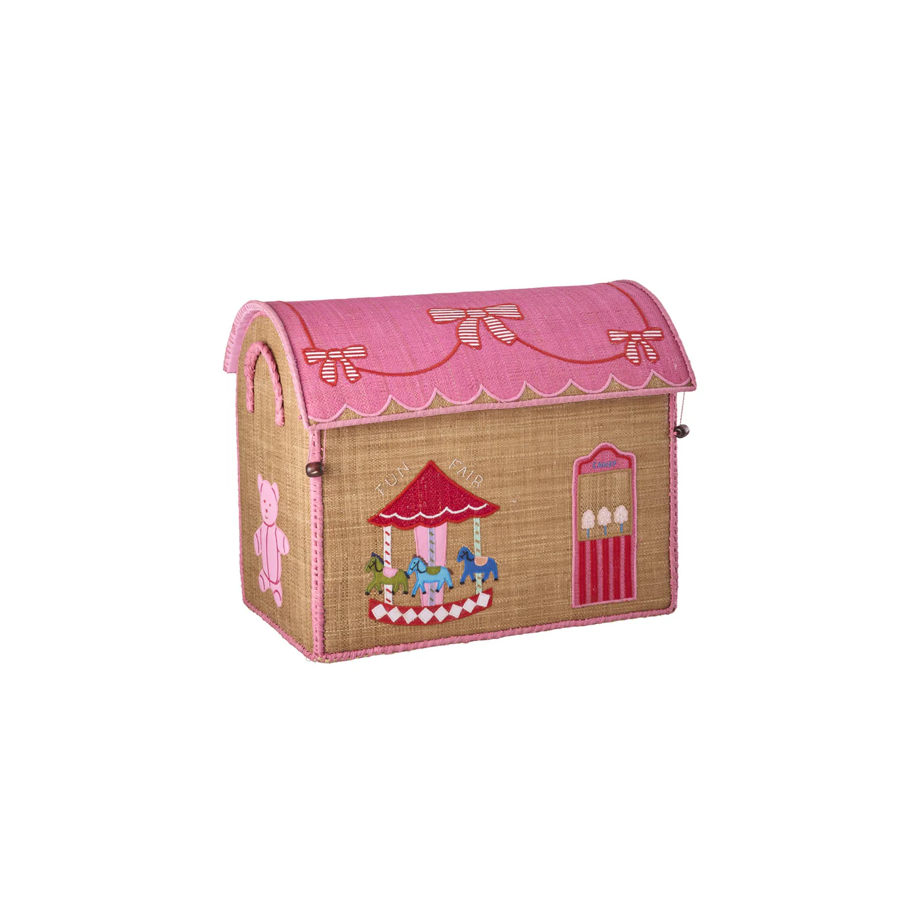 Rice Spielzeugkorb Fun Fair Pink Mittel