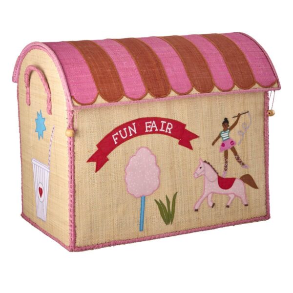 Rice Spielzeugkorb Fun Fair  Pink Groß