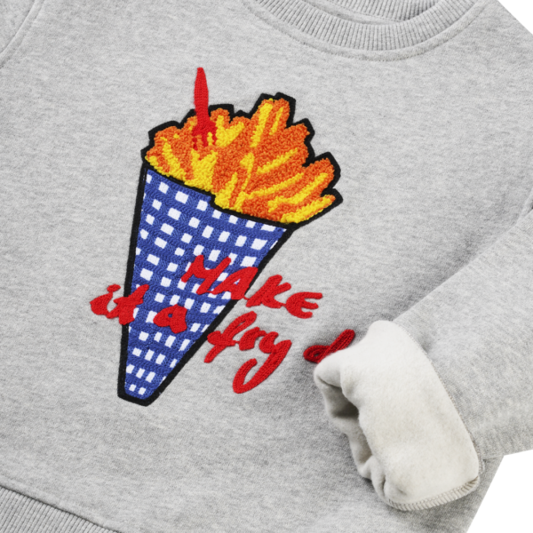 CHIO MI  - Kids Sweater Fries Grey Melange – Bild 3