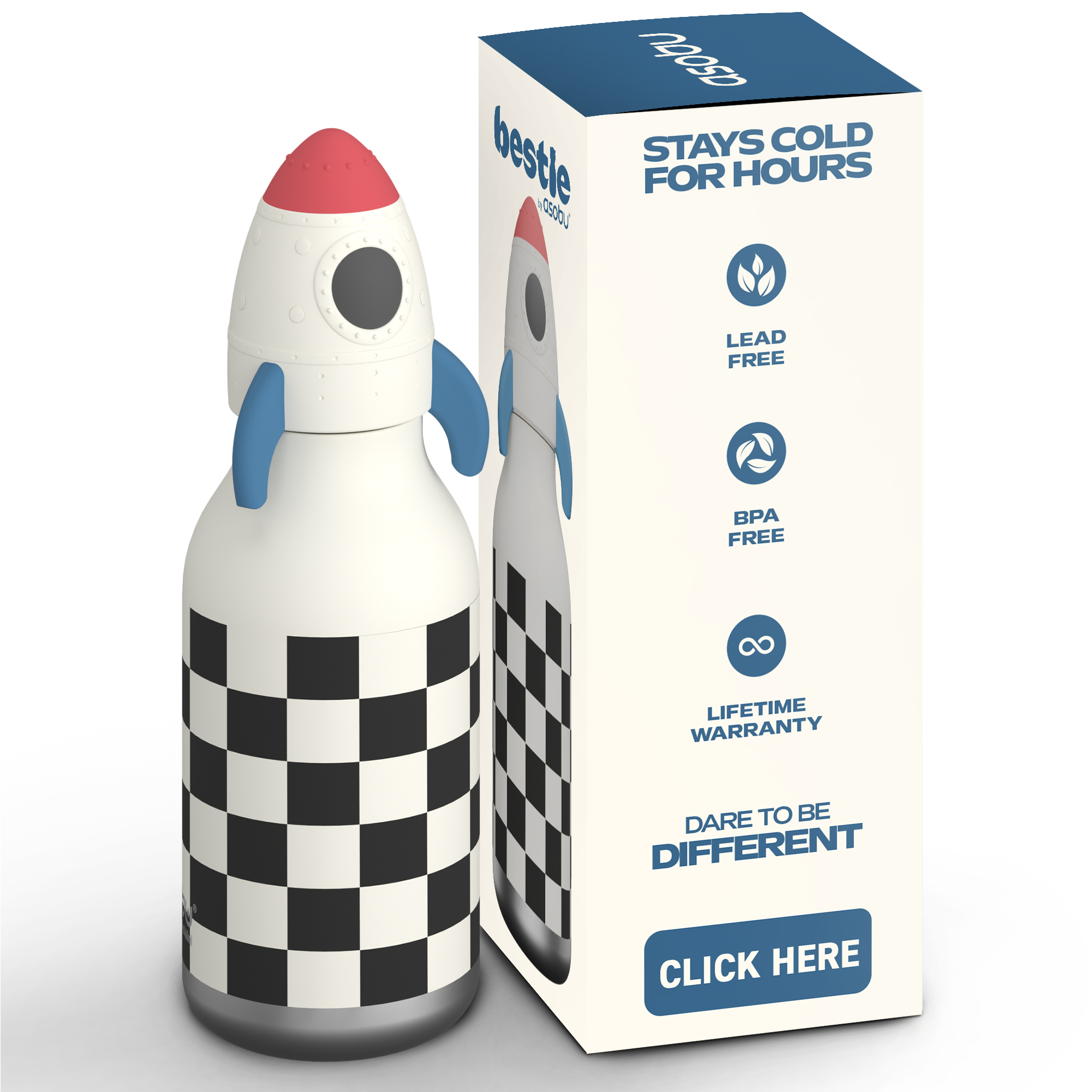 ASOBU- Stainless Steel Water Bottle Rocket – Bild 2