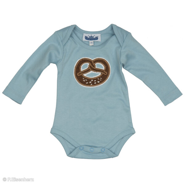 Eisenherz - Langarm Body Brezel hellblau