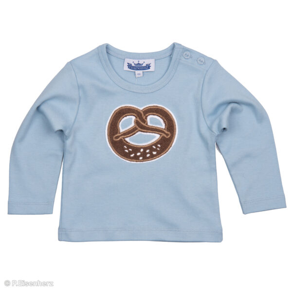 Eisenherz - Longsleeve Brezel hellblau