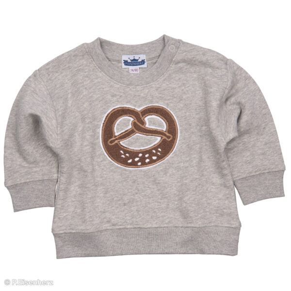 Eisenherz - Sweater grau mit Brezel