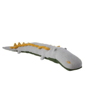 Rice Kids Quilted Crocodile Toy Grey