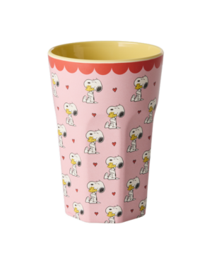 Rice - Großer Becher in Rosa mit Snoopy Print