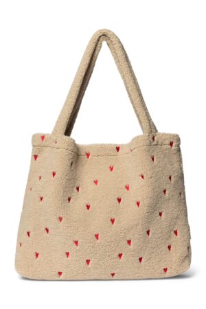 Noos - Ecru Hearts Teddy Mom-Bag